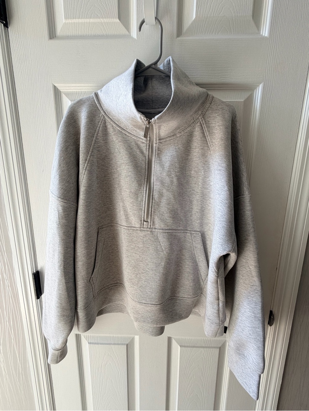 Calia Heather Light Gray Quarter-Zip Pullover Hoodie XL in perfect condition